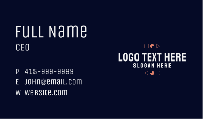 Digital Shapes Wordmark Business Card Image Preview