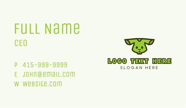 Bunny Baby Clothing Business Card Design Image Preview