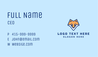 Fox Animal Mascot Business Card Image Preview