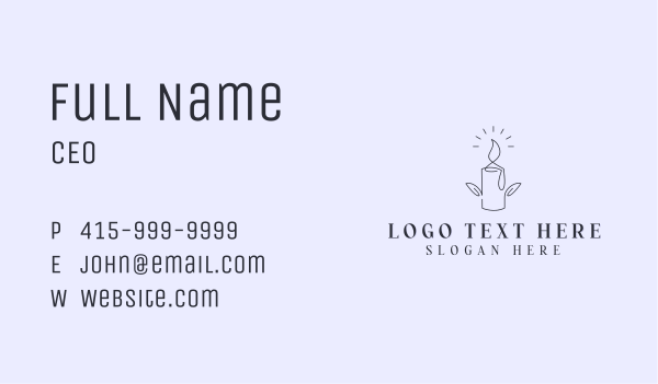 Handmade Candle Decor Business Card Design Image Preview