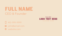 Fun Playful Wordmark Business Card Image Preview