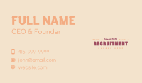 Fun Playful Wordmark Business Card Image Preview