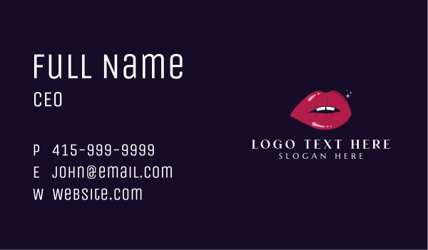 Lip Gloss Beauty Business Card Design Image Preview