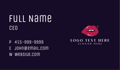 Lip Gloss Beauty Business Card Image Preview