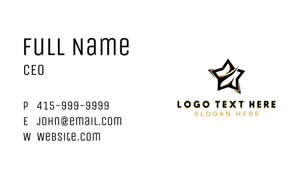 Star Entertainment Talent Business Card Design Image Preview