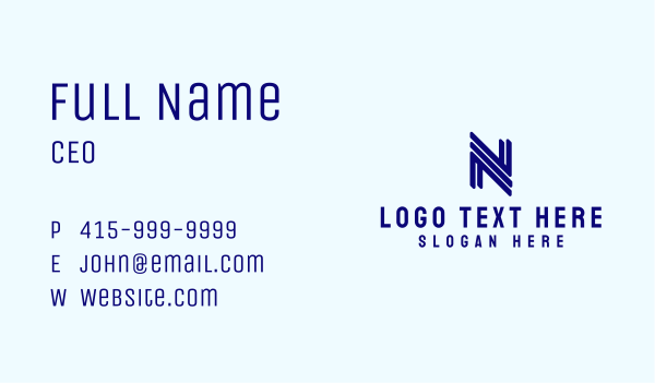 Corporate Letter N  Business Card Design Image Preview