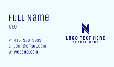 Corporate Letter N  Business Card Image Preview