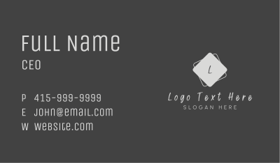 Handwritten Store Letter Business Card Image Preview