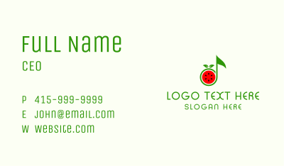 Watermelon Music Note Business Card Image Preview