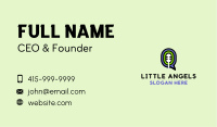 Microphone Chat Bubble Podcast Business Card Image Preview