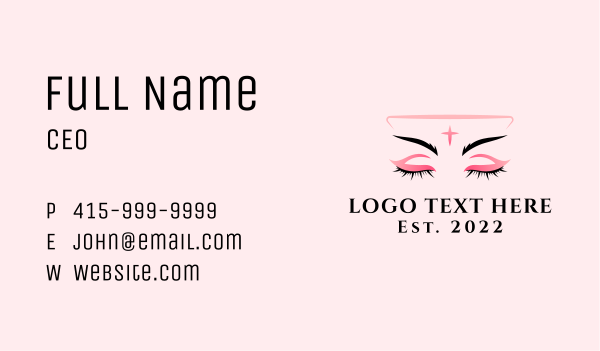 Beauty Model Eyelashes Business Card Design Image Preview