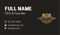 Hammer Contractor Carpentry Business Card Design