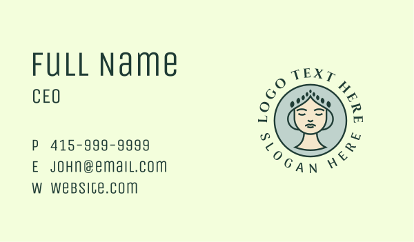 Wellness Woman Skincare Business Card Design Image Preview