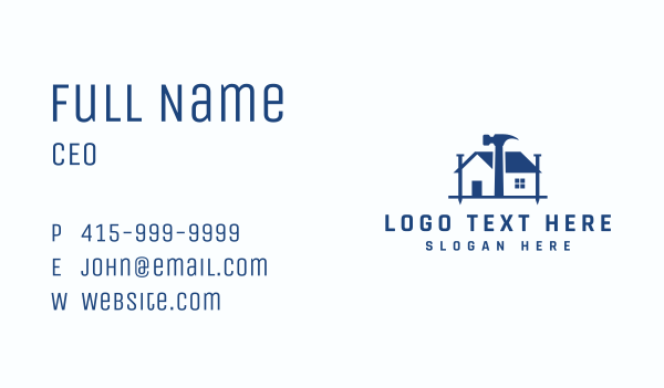 Hammer Nail House Tools Business Card Design Image Preview