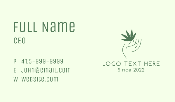 Hand Leaf Garden Business Card Design Image Preview