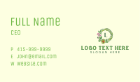 Sunflower Wreath Lettermark Business Card Image Preview