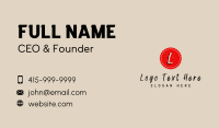 Handwritten Stamp Brand Business Card Design