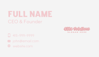 Quirky Girly Wordmark Business Card Design
