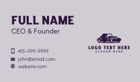 Violet Vintage Car Business Card Design