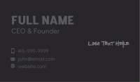 Gray Graffiti Wordmark Business Card Image Preview