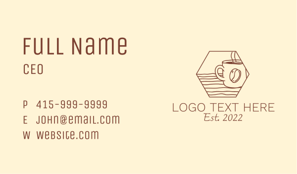 Coffee Mug Breakfast Business Card Design Image Preview