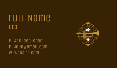 Musical Trumpet Performer Business Card Image Preview