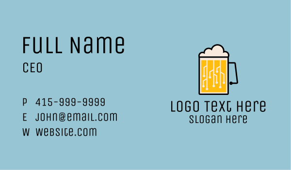 Beer Circuit Business Card Design Image Preview