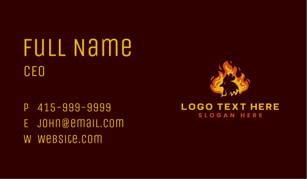 Hot Fire Chicken  Business Card Design Image Preview