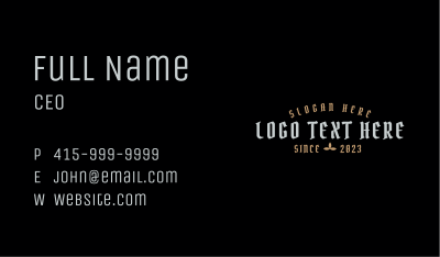 Urban Gothic Wordmark Business Card Image Preview