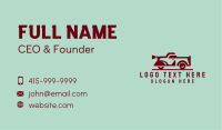 Vintage Red Car Business Card Image Preview