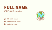 Earth Hand Globe Business Card Design