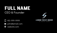 Media Letter S Sleek Business Card Preview