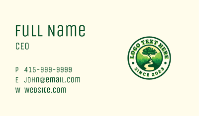 Tree Mountain Path Business Card Image Preview