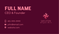 Floral Ribbon Spa Business Card Image Preview