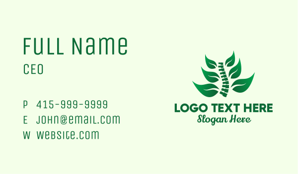 Leaf Spinal Cord Business Card Design Image Preview