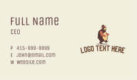 Walking Fat Bear Business Card Image Preview
