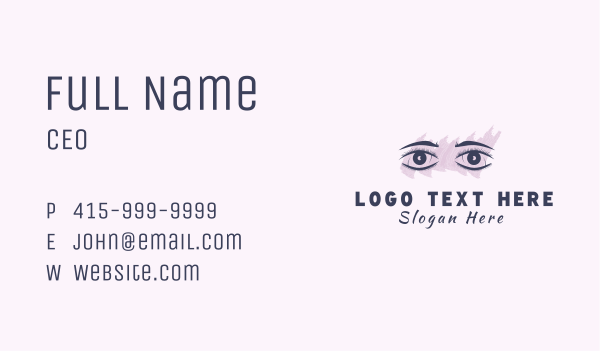 Watercolor Woman Eye  Business Card Design Image Preview