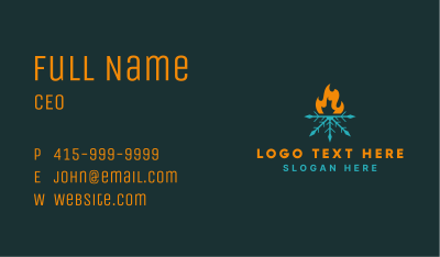 Heating Ice Fire Business Card Image Preview