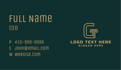 Corporation Structure Pillar Letter G Business Card Image Preview