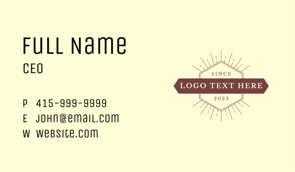 Vintage Generic Business  Business Card Design Image Preview