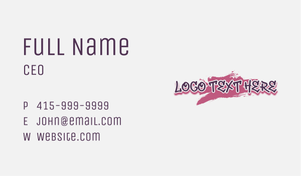 Graphic Mural Graffiti Business Card Design Image Preview