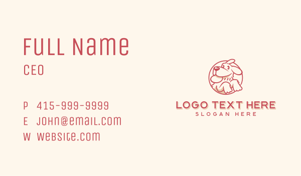Frisbee Dog Pet Care Business Card Design Image Preview