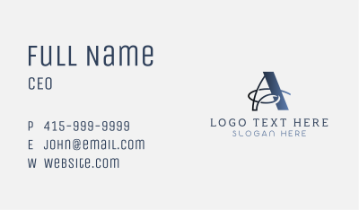 Gradient Stylish Brand Letter A Business Card Image Preview