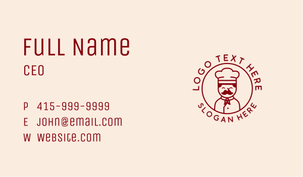 Restaurant Chef Mascot Business Card Design Image Preview