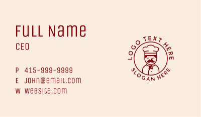 Restaurant Chef Mascot Business Card Image Preview