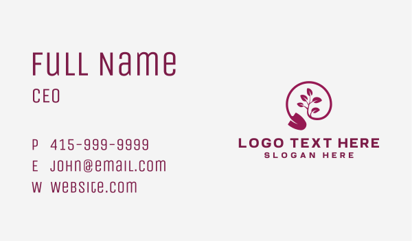 Landscaping Garden Shovel Business Card Design Image Preview