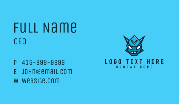 Robot Mask Mascot  Business Card Design Image Preview
