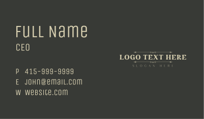 Elegant Perfume Wordmark Business Card Image Preview