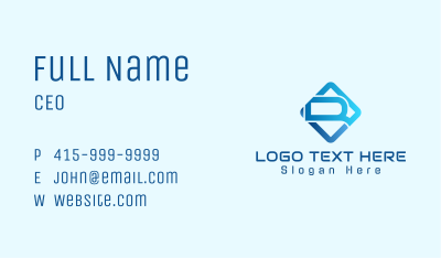 Blue Letter R Business Business Card Image Preview