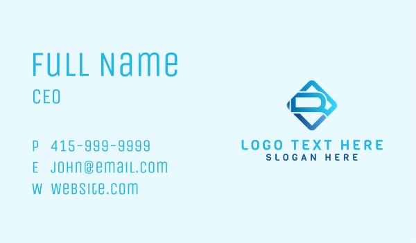 Blue Letter R Business Business Card Design Image Preview
